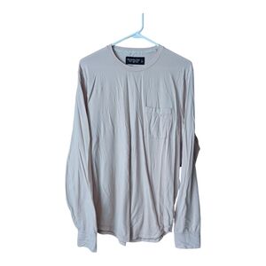 Abercrombie & Fitch Men’s Long Sleeve Pocket Tee Light Pink Size L Soft Cotton